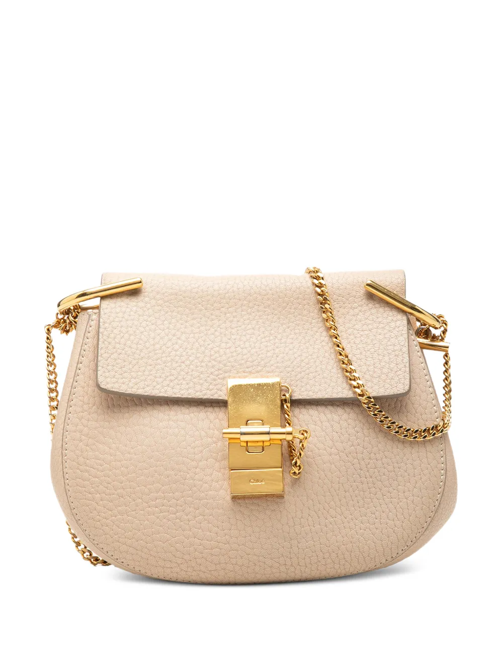 Chloé Pre-Owned 2015 Mini Grained Lambskin Drew crossbody bag - Toni neutri