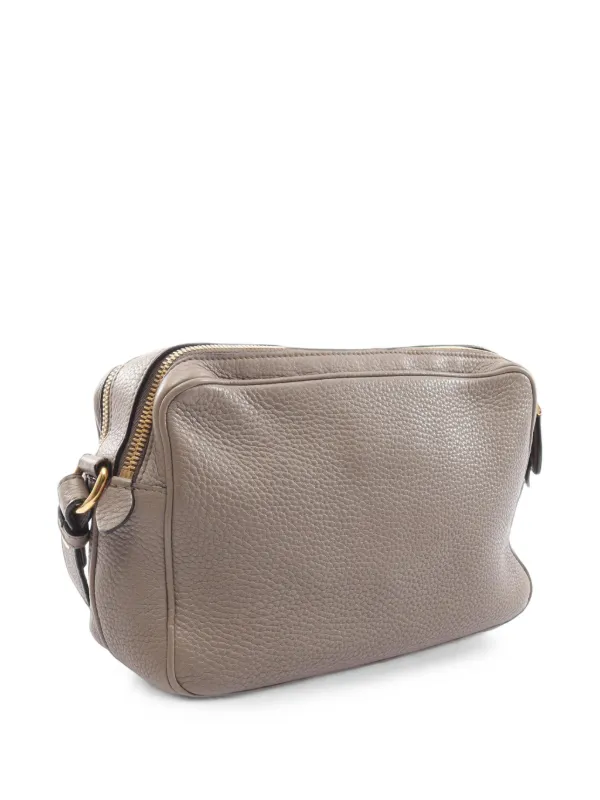 Prada Pre-Owned 2010-2026 Vitello Daino Double Zip Camara Bag