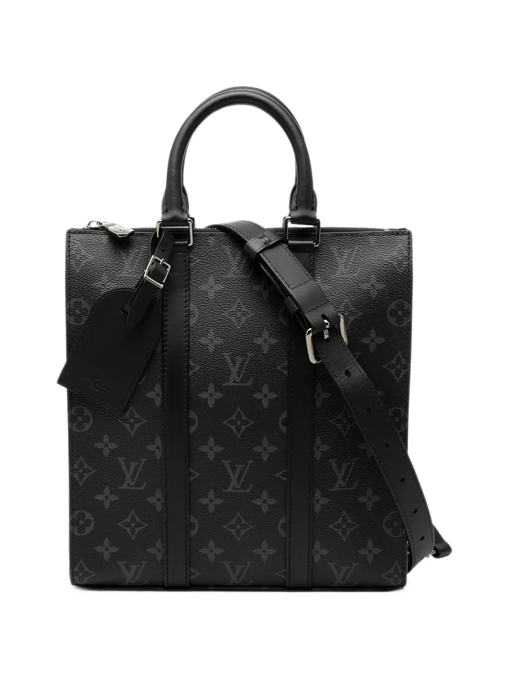 Louis Vuitton Pre-Owned 2022 Monogram Eclipse Sac Plat satchel - Nero