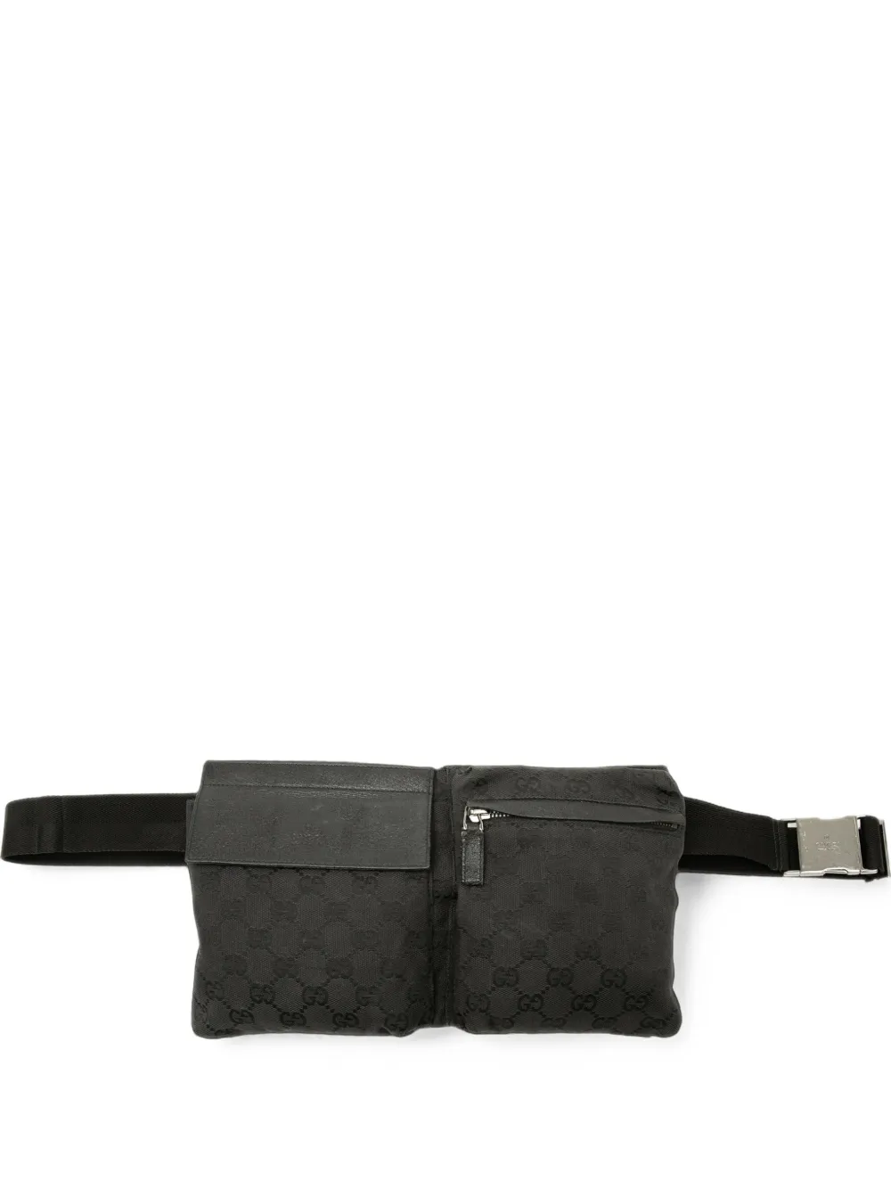 Gucci Pre-Owned Marsupio Double Pocket in tela GG con tasche 2000-2015 - Nero
