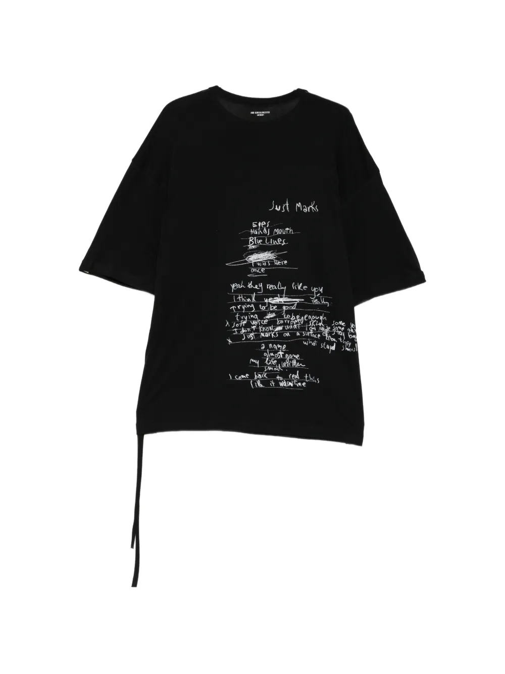 Ann Demeulemeester Dieter High T-shirt Zwart