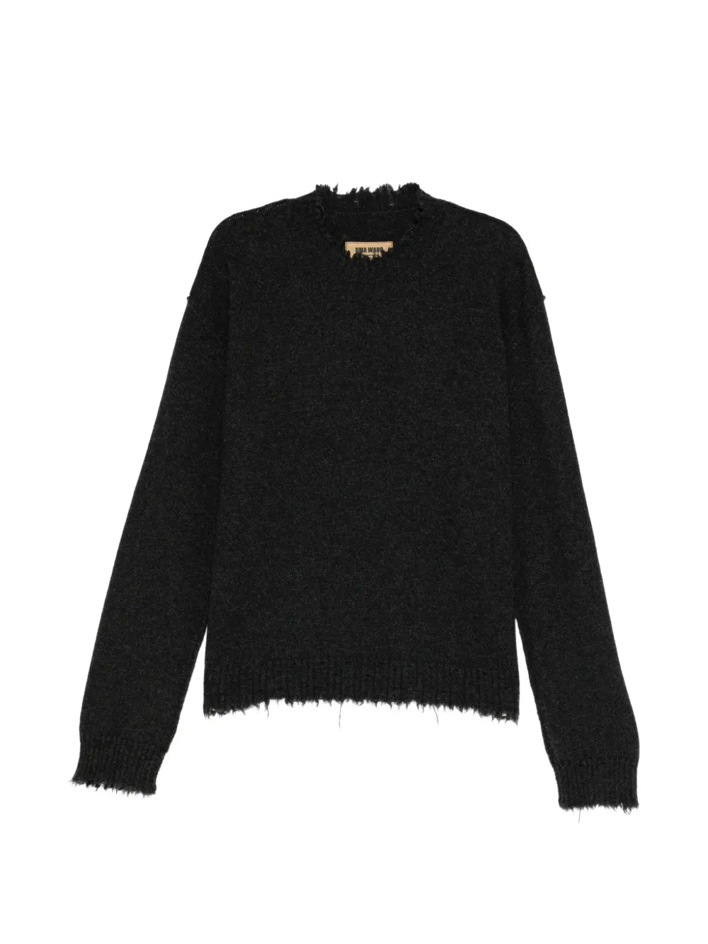 Uma Wang distressed crew-neck jumper - Grau