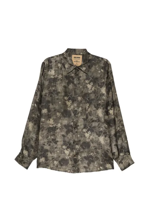 Uma Wang floral-print long-sleeve shirt