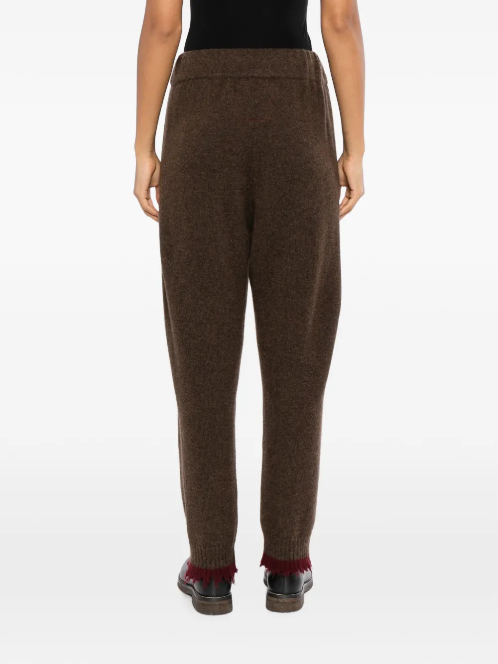 Uma Wang Broek met franje en trekkoord Bruin
