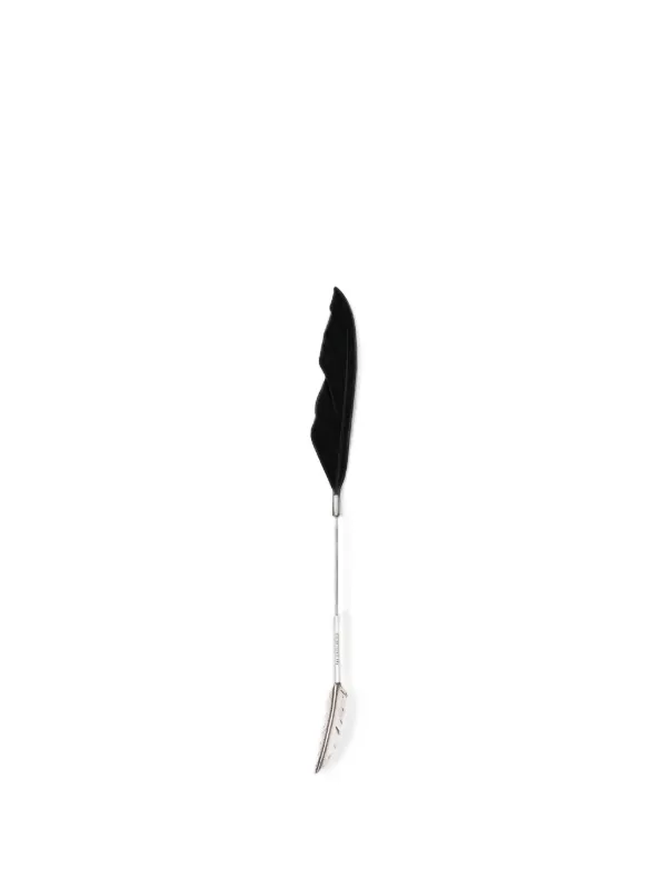 Ann Demeulemeester Mies Feather Earrings in Silver