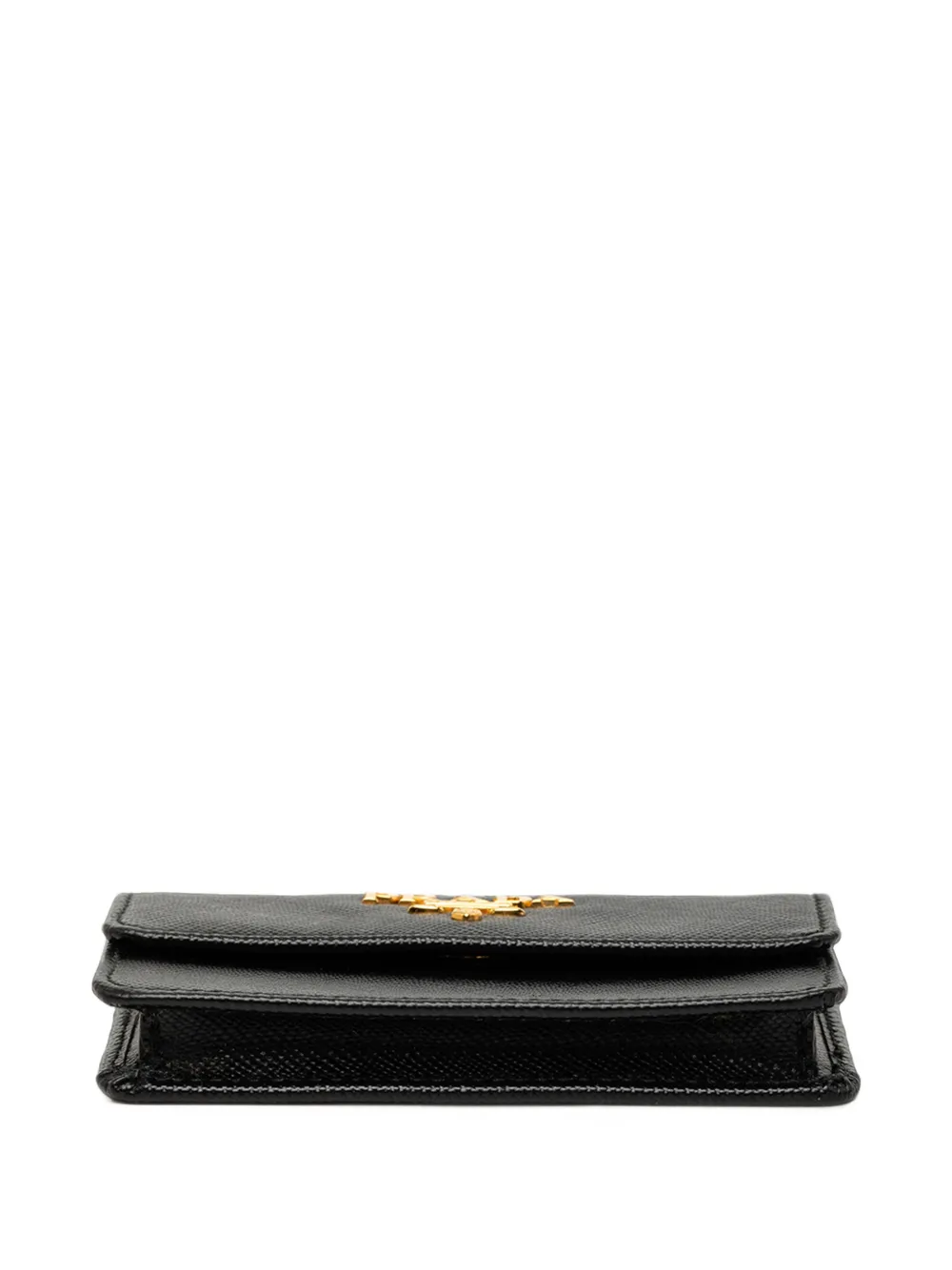 Prada Pre-Owned 2010-2026 Saffiano pasjeshouder Zwart