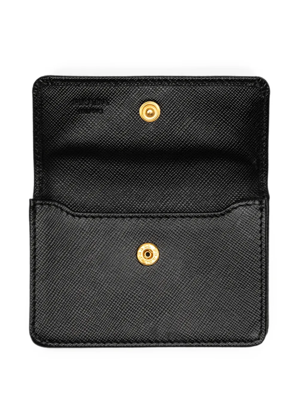 Prada Pre-Owned 2010-2026 Saffiano pasjeshouder Zwart