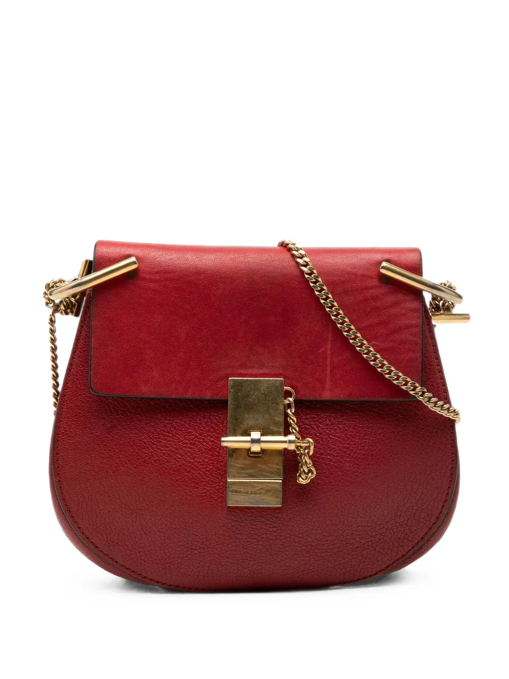 Chloé Pre-Owned 2014 Small Smooth and Grained Calfskin Drew crossbody bag - Rot