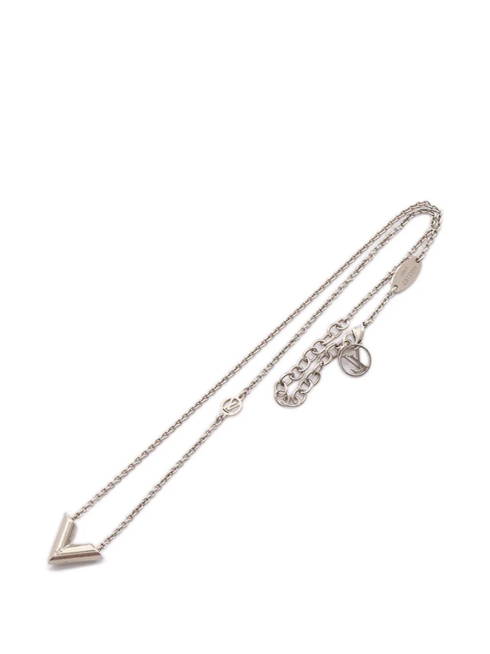Louis Vuitton Pre-Owned Collana con pendente Brass Essential V Supple 2021 - Argento