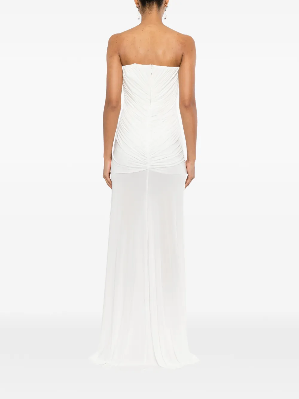 Alex Perry Strapless avondjurk met korset Wit