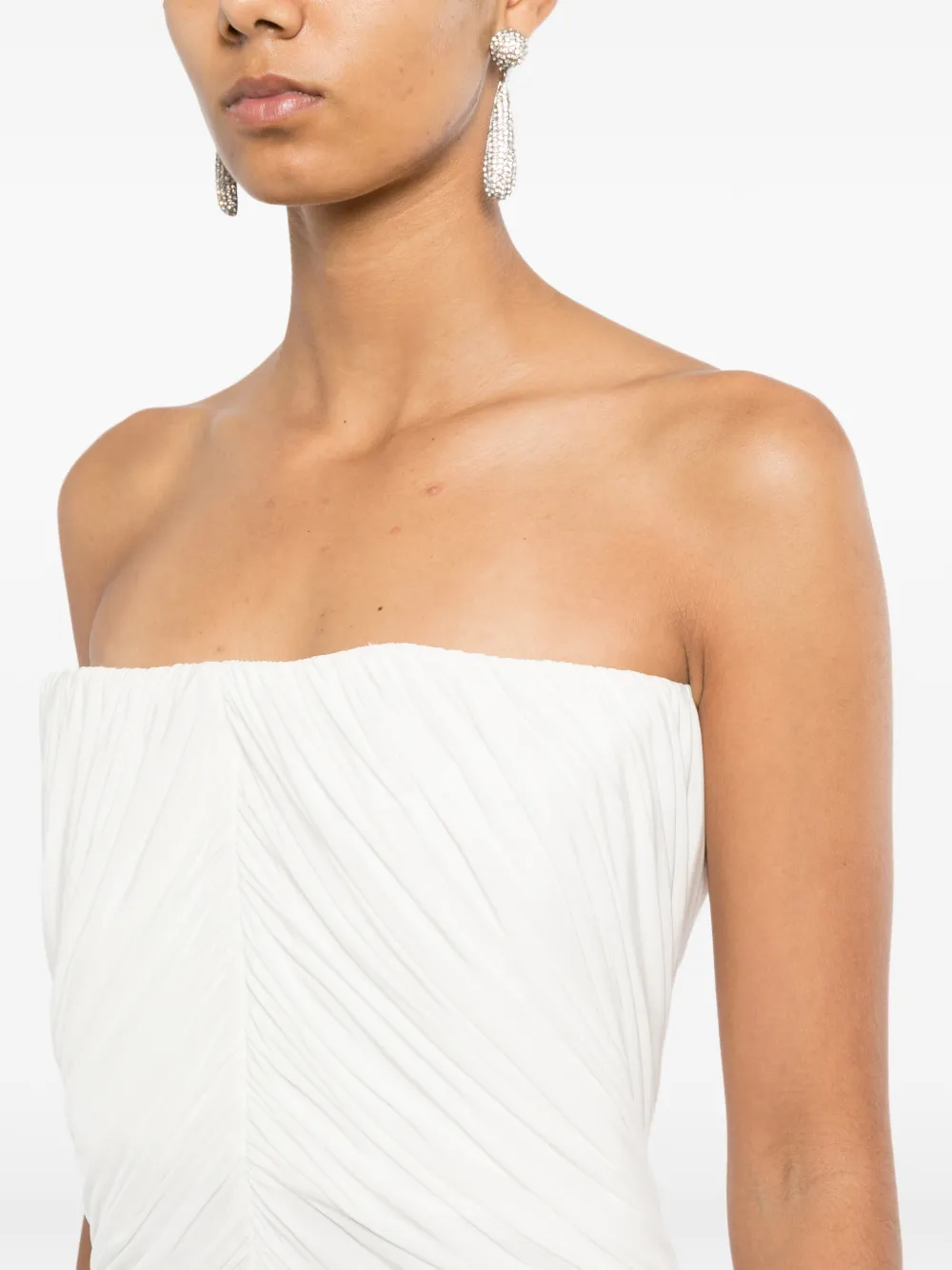 Alex Perry Strapless avondjurk met korset Wit