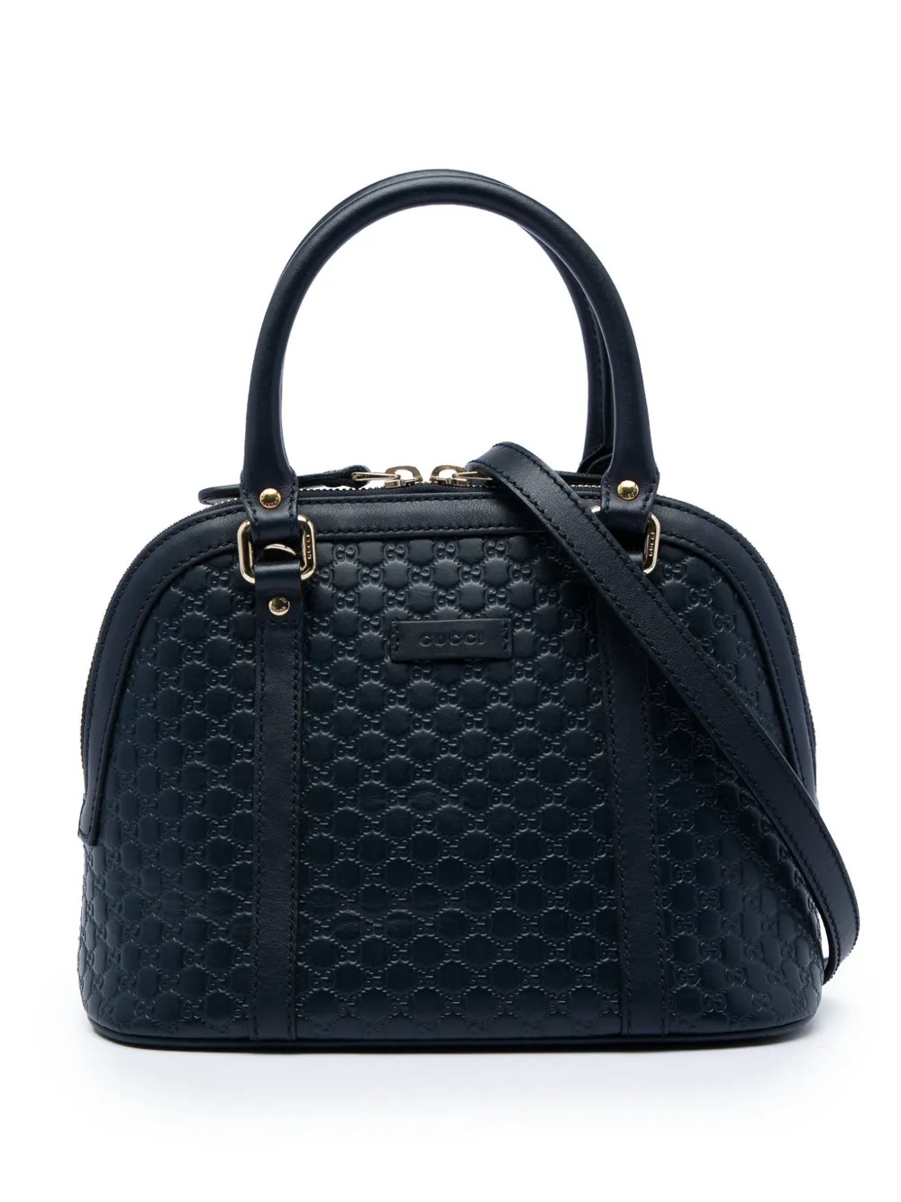 Gucci Pre-Owned 2016-2026 Mini Microguccissima Dome satchel - Blu