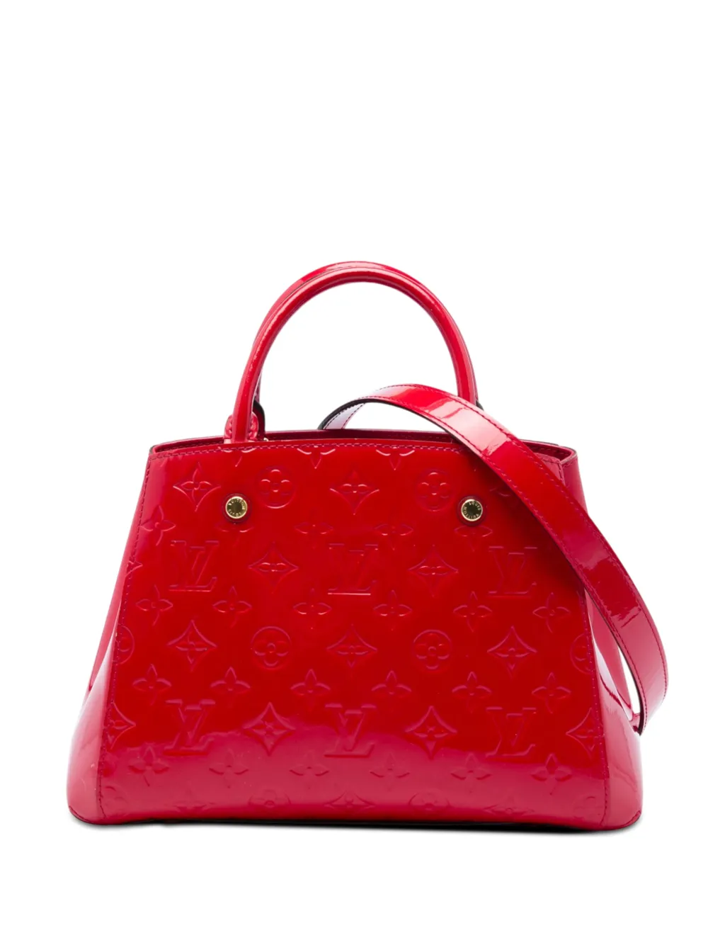 Louis Vuitton Pre-Owned 2015 Monogram Vernis Montaigne BB satchel - Rosso