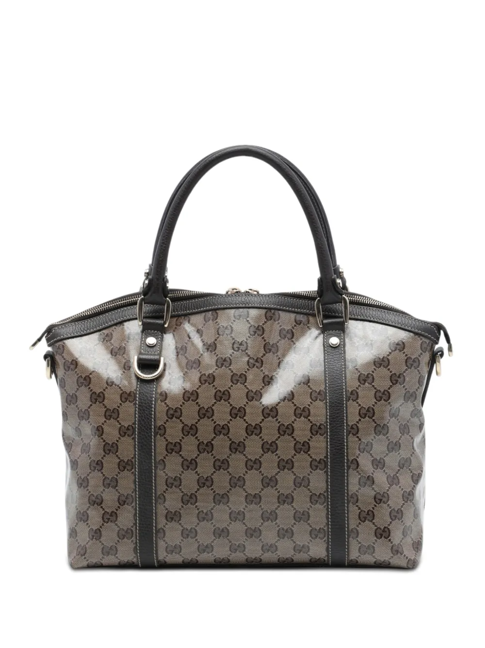 Gucci Pre-Owned 2016-2026 Medium GG Crystal Charm Dome satchel - Toni neutri