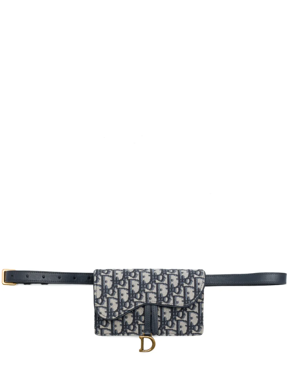 Christian Dior Pre-Owned 2020 Oblique Canvas Saddle belt bag - Blau