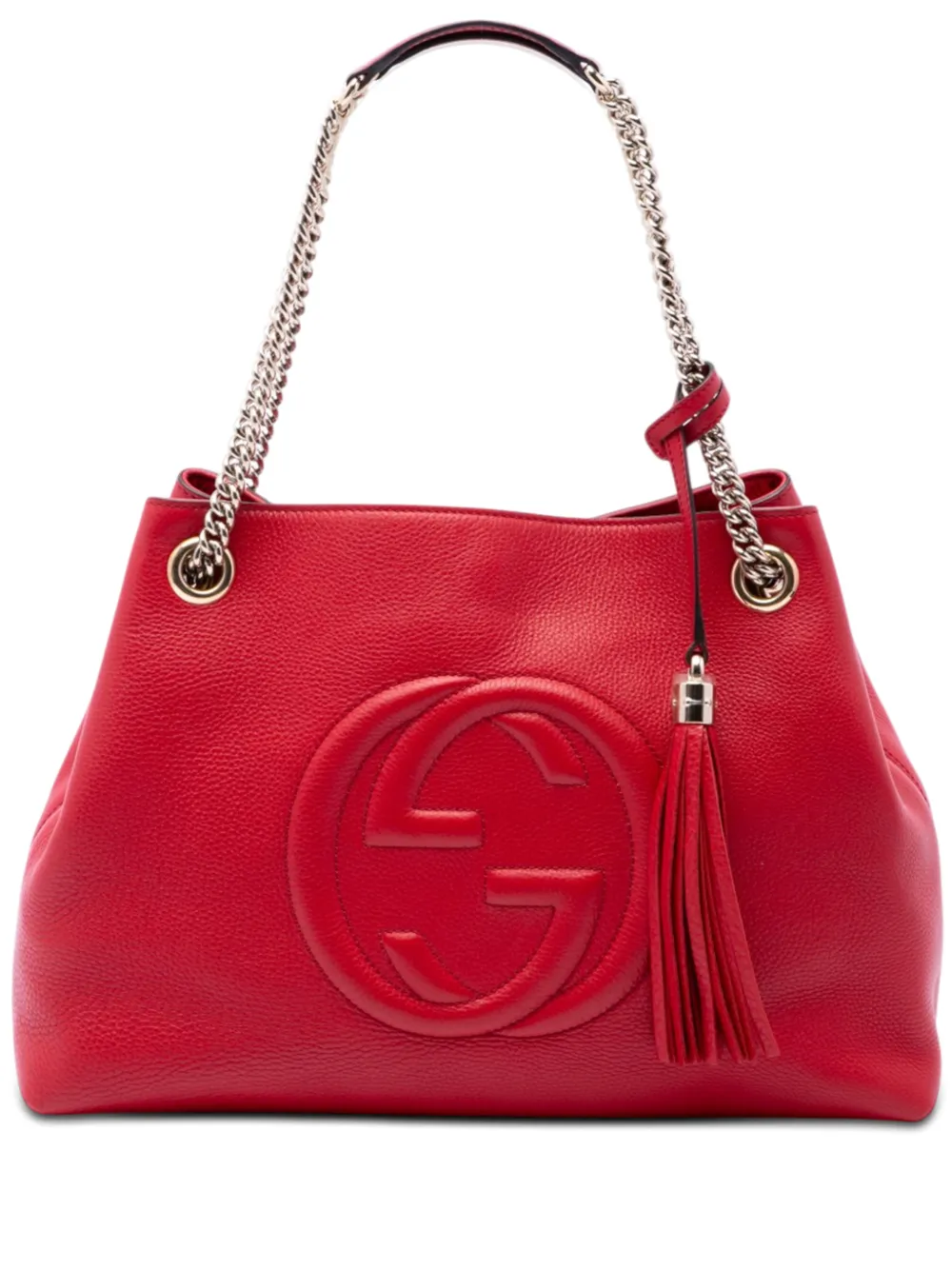 Gucci Pre-Owned 2016-2026 Medium Calfskin Soho Chain tote bag - Rosso