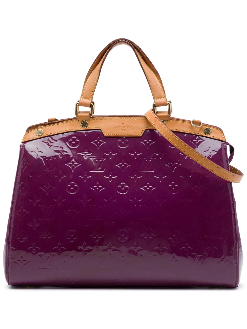 Louis Vuitton Pre-Owned 2014 Monogram Vernis Brea GM satchel - Purple