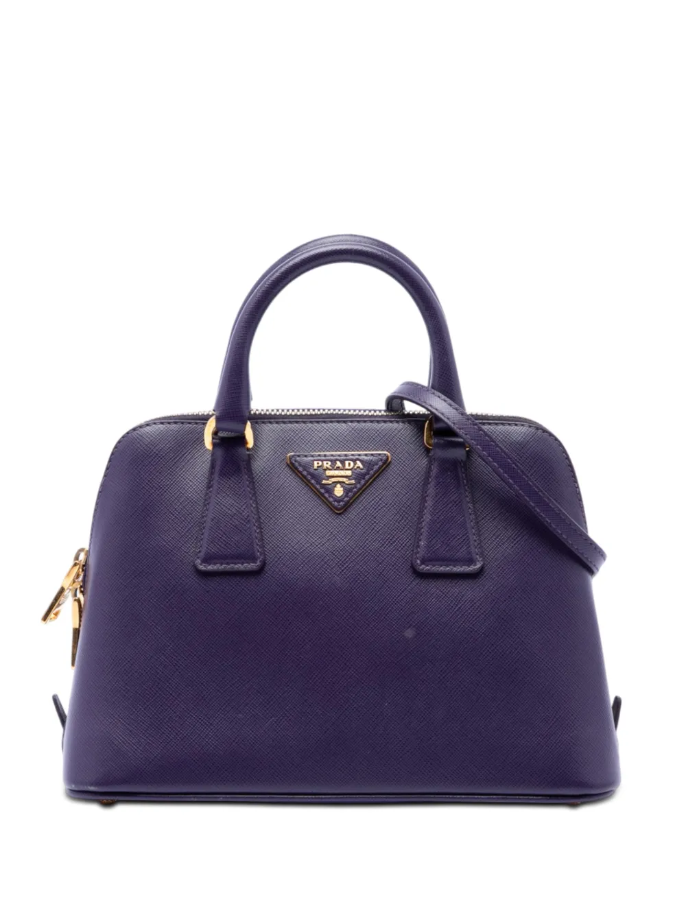 Prada Pre-Owned 2010-2026 Small Saffiano Lux Promenade satchel - Violett