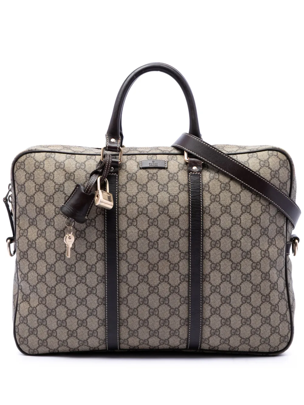 Gucci Pre-Owned 2016-2026 GG Supreme business bag - Toni neutri