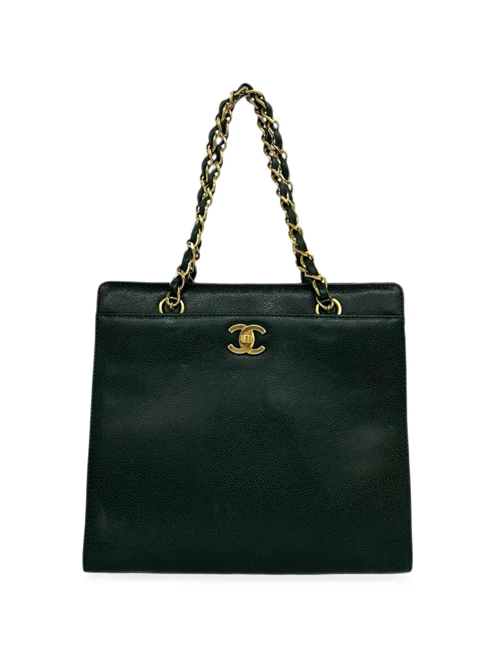 CHANEL Pre-Owned 1997-1999 CC Caviar tote bag - Grün