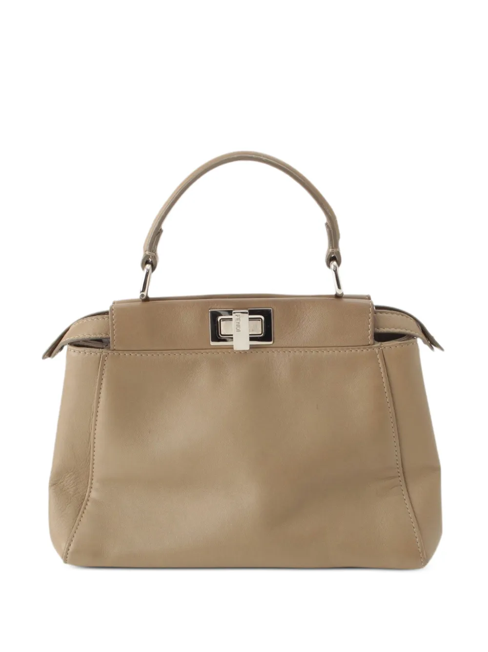 Fendi Pre-Owned Borsa a tracolla Peekaboo Iconic mini in pelle 2010-2026 - Toni neutri