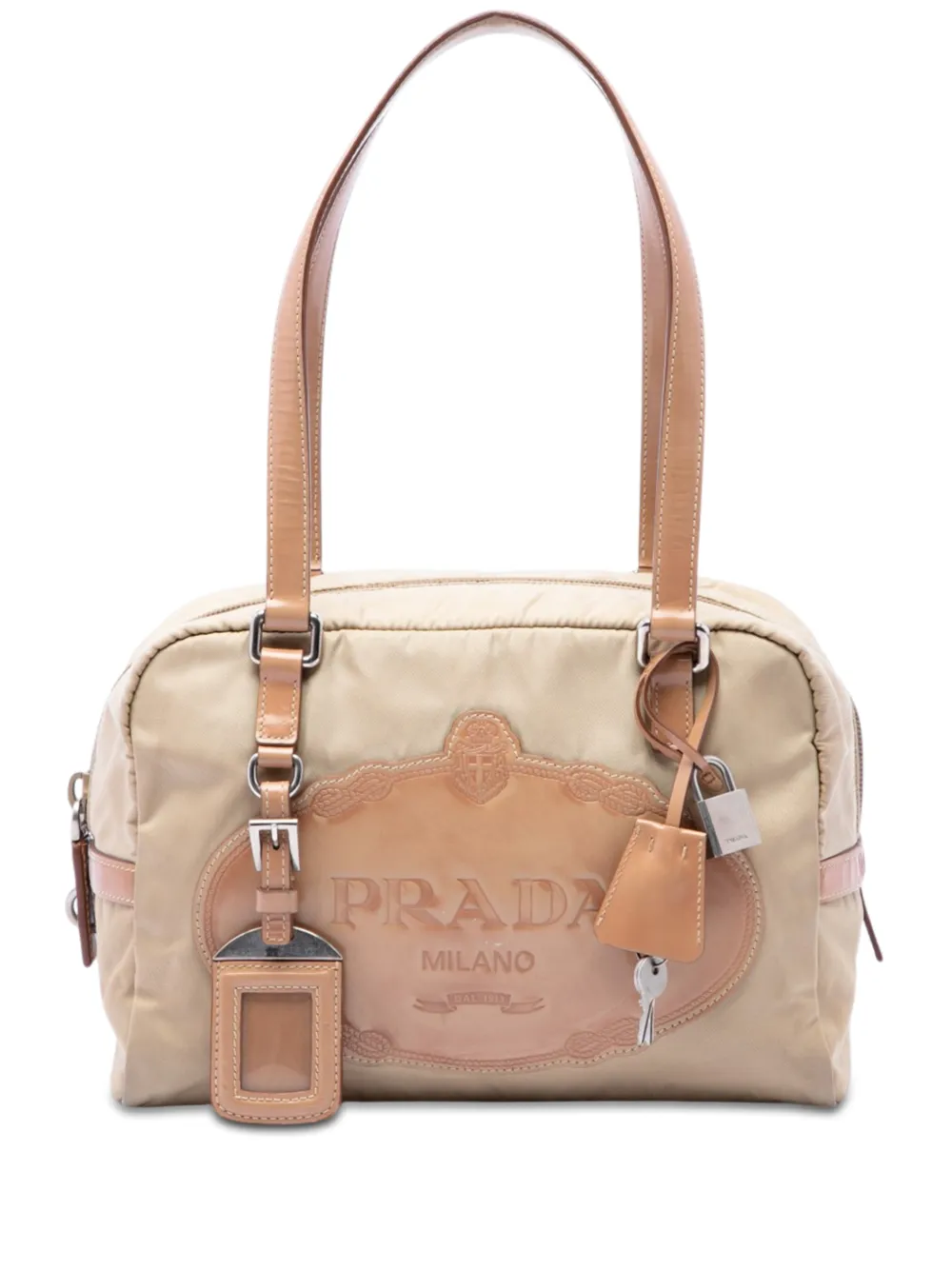 Prada Pre-Owned 2000-2013 Tessuto Canapa Logo shoulder bag - Toni neutri