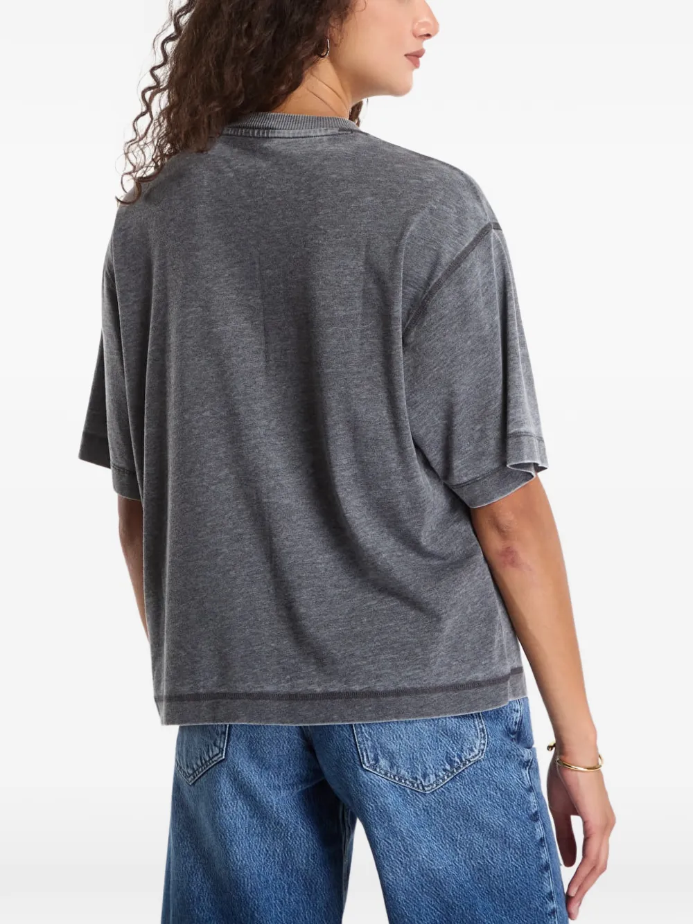 GUESS USA logo-print T-shirt Grijs
