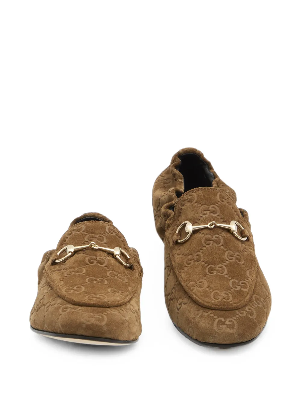 Gucci Jordaan Horsebit loafers Bruin