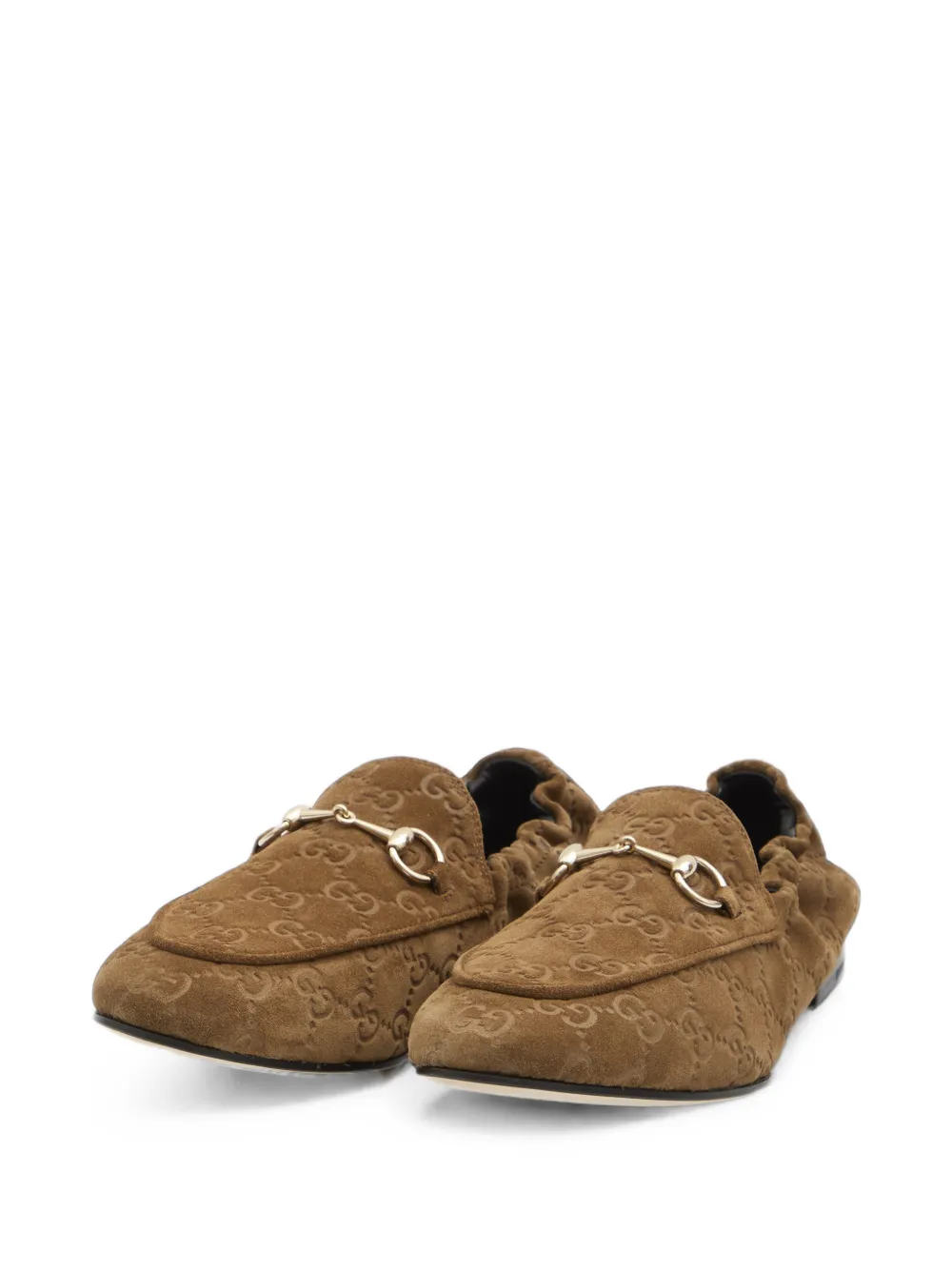 Gucci Jordaan Horsebit loafers Bruin