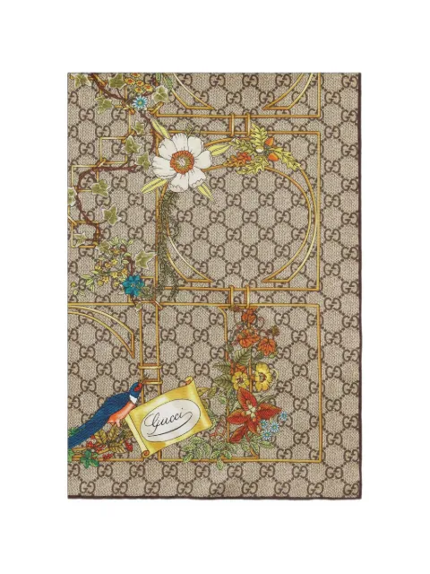 Gucci tørklæde med blomstertryk og logo-monogram