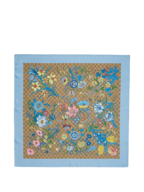 Gucci Flora-print GG scarf