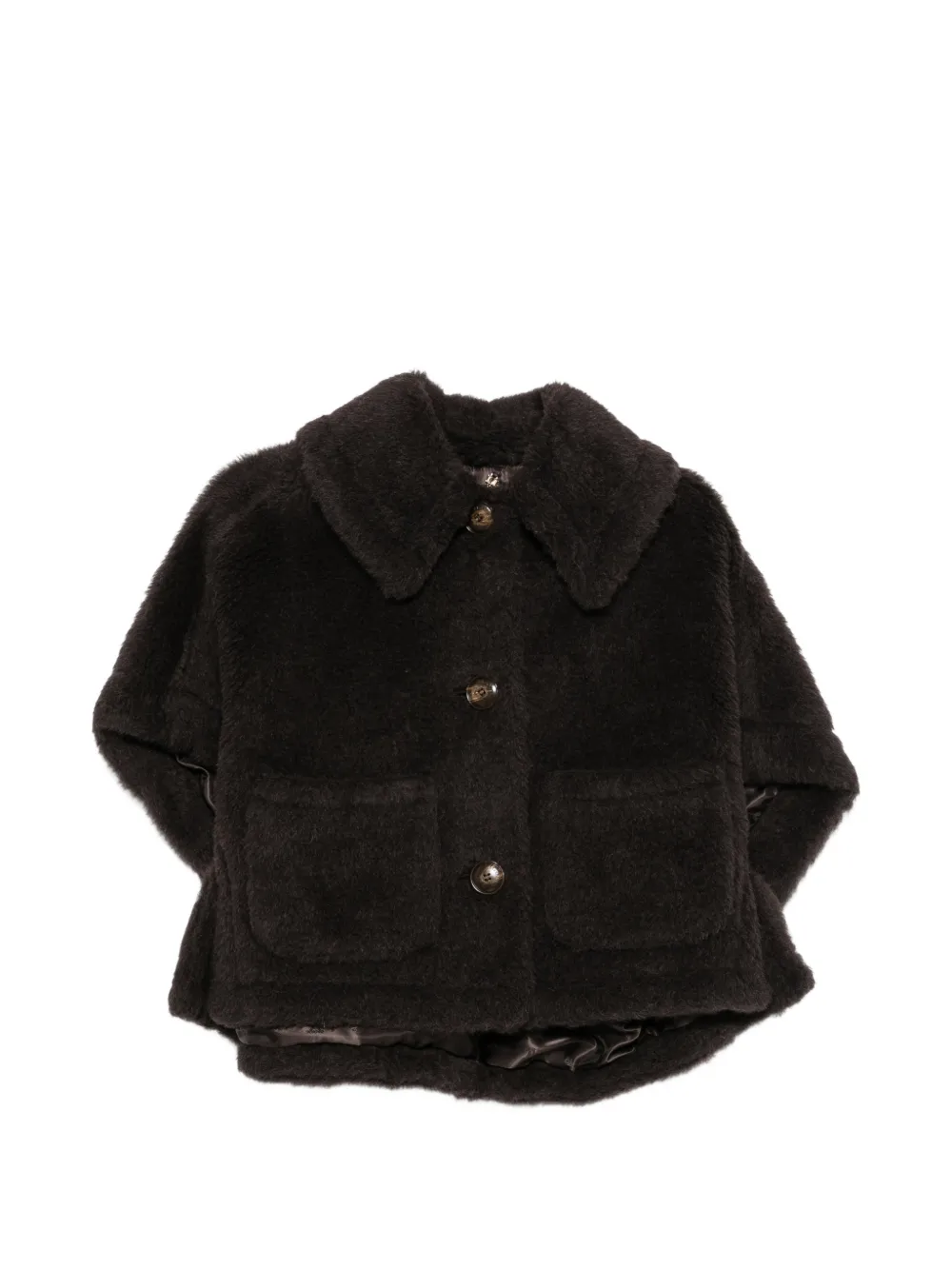 Max Mara button-up cape coat - Braun