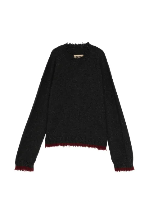 Uma Wang distressed slong-sleeve sweater
