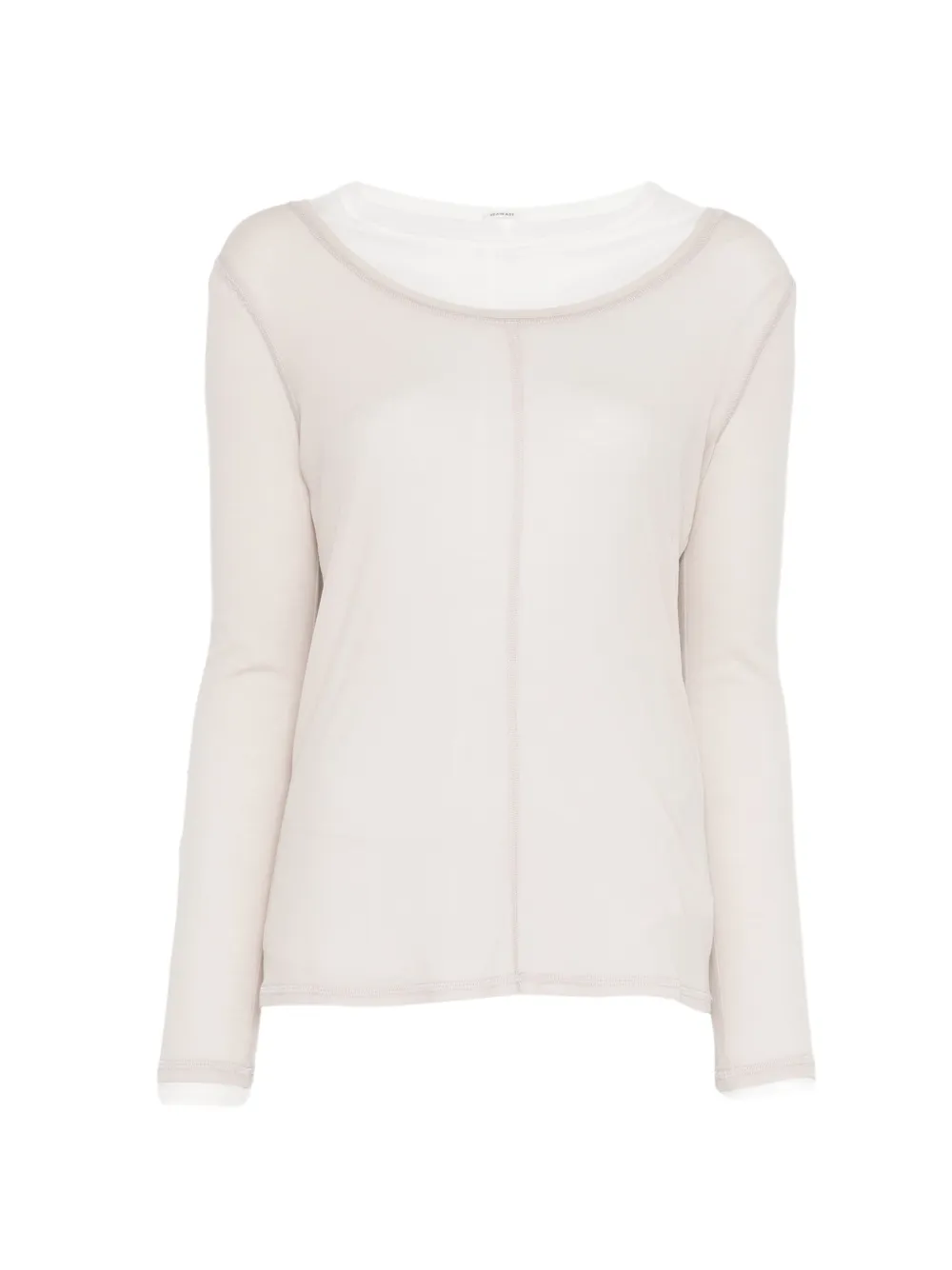YEAREAST exposed-seam layered T-shirt
