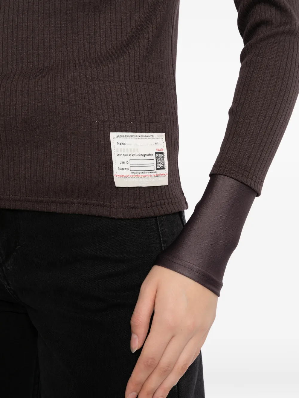 Maison MIHARA YASUHIRO Ribgebreid vest Bruin