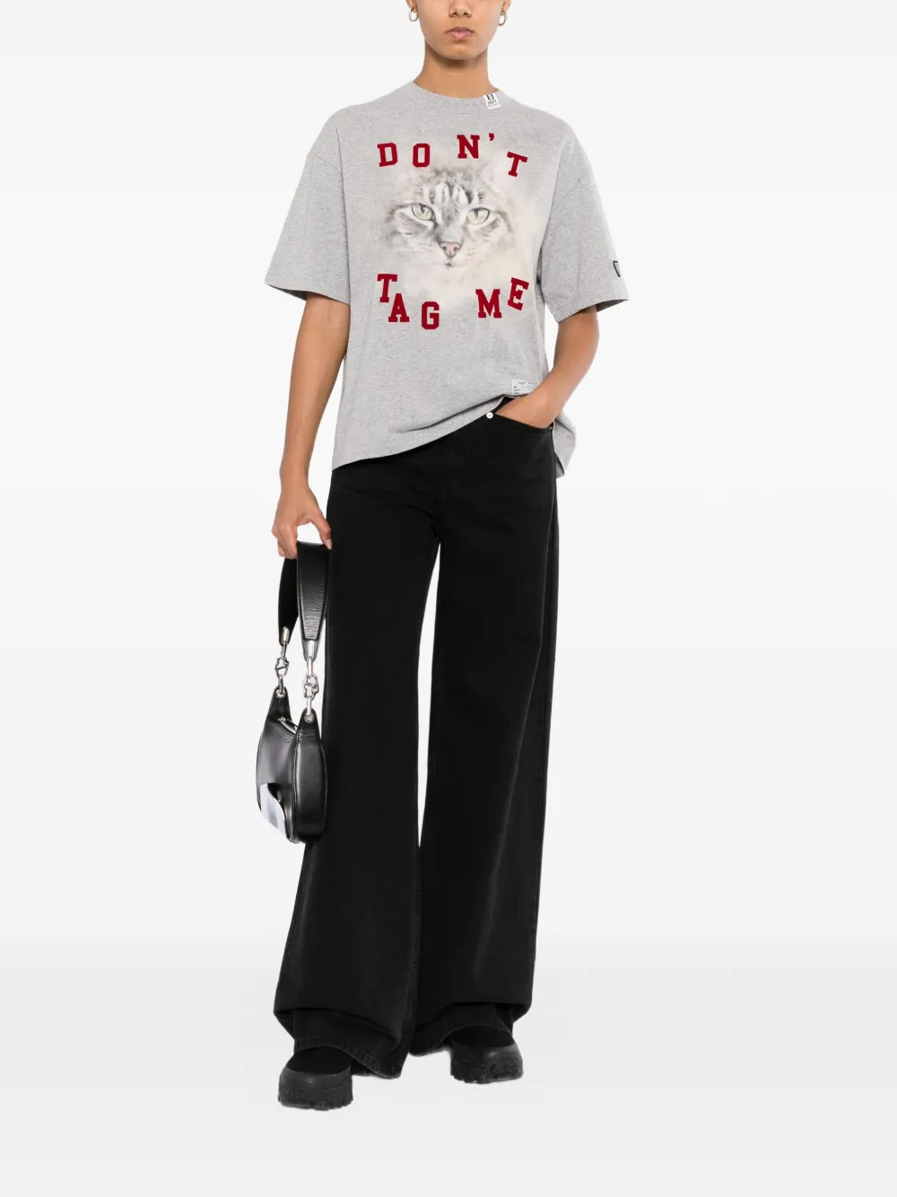 Maison MIHARA YASUHIRO cat-print T-shirt Grijs