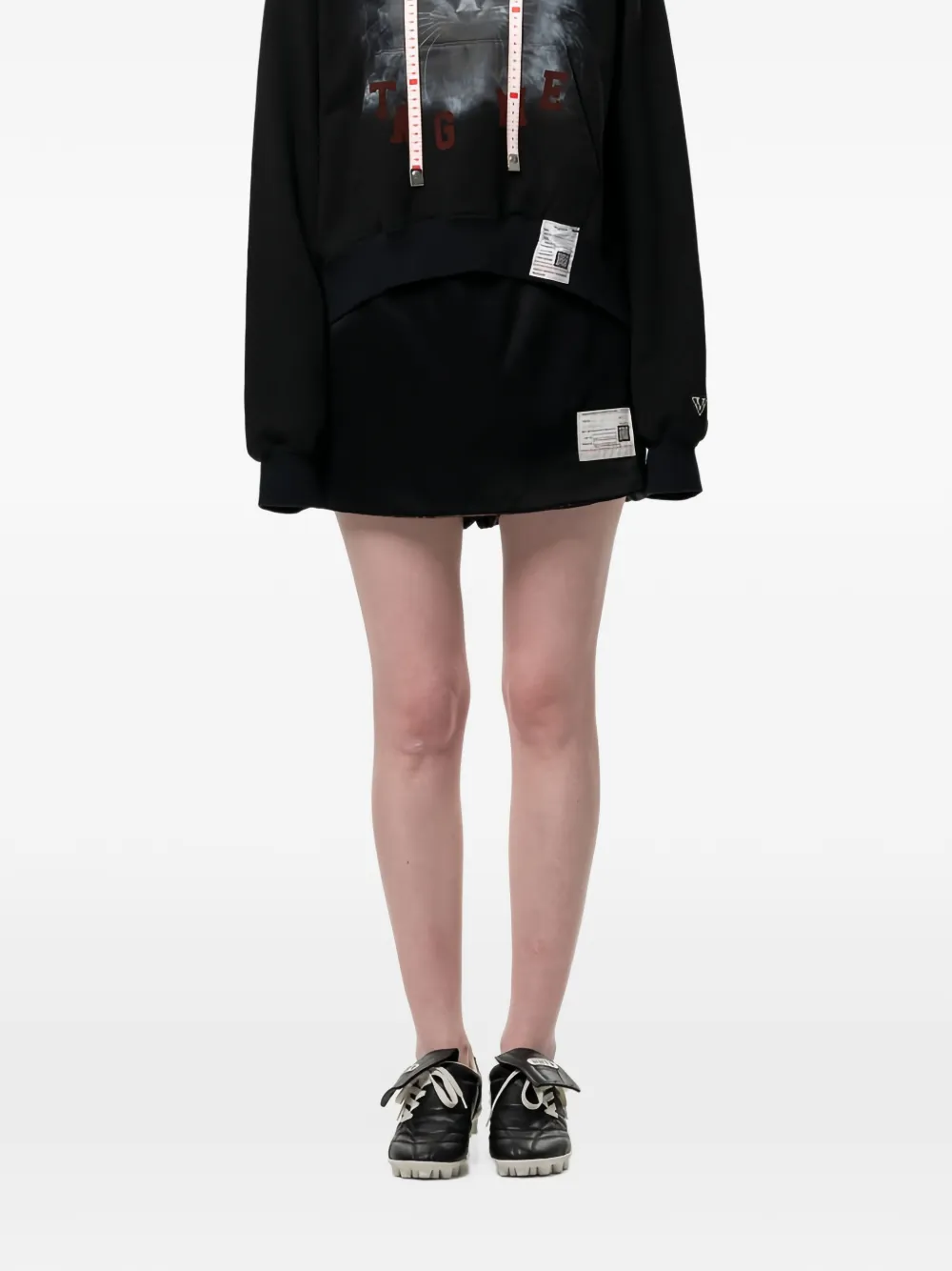 Maison MIHARA YASUHIRO Shorts met logopatch Zwart