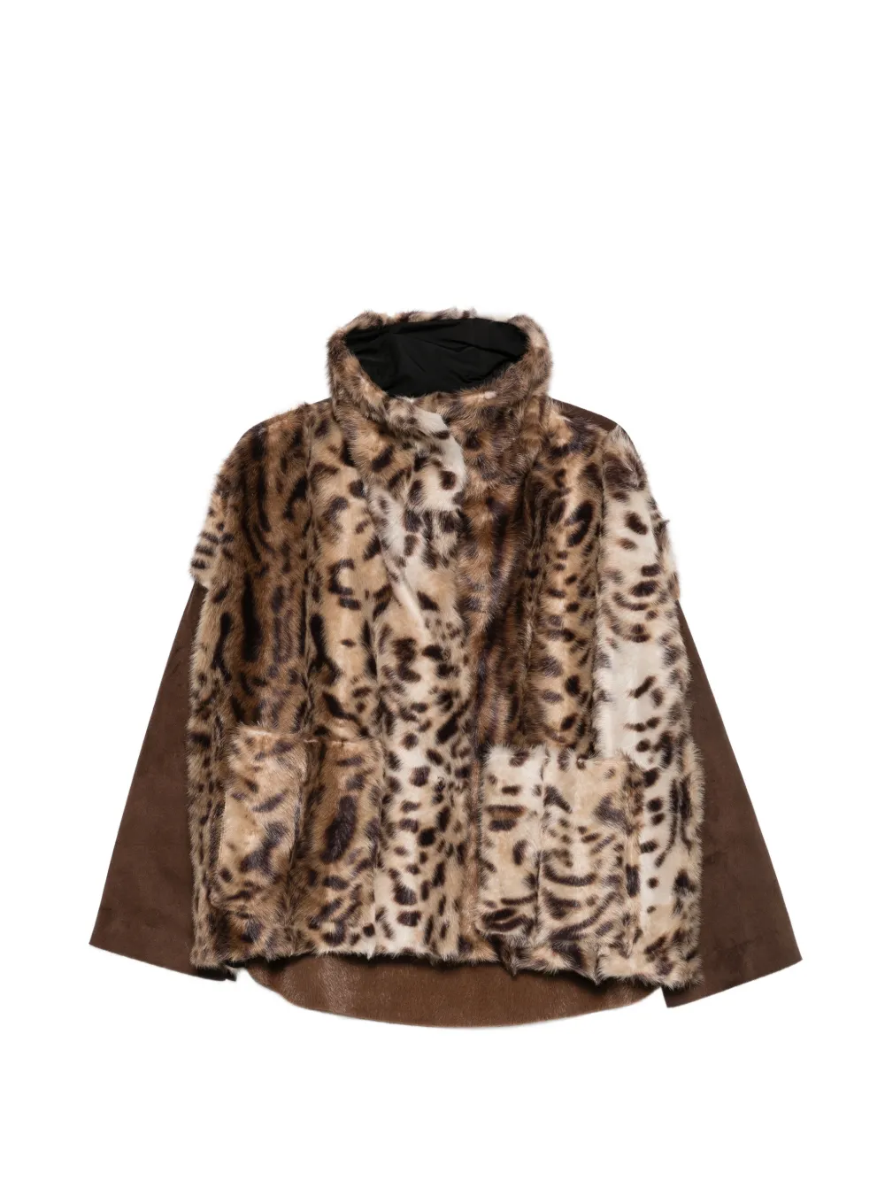 VIRGINIA BIZZI leopard-print reversible jacket