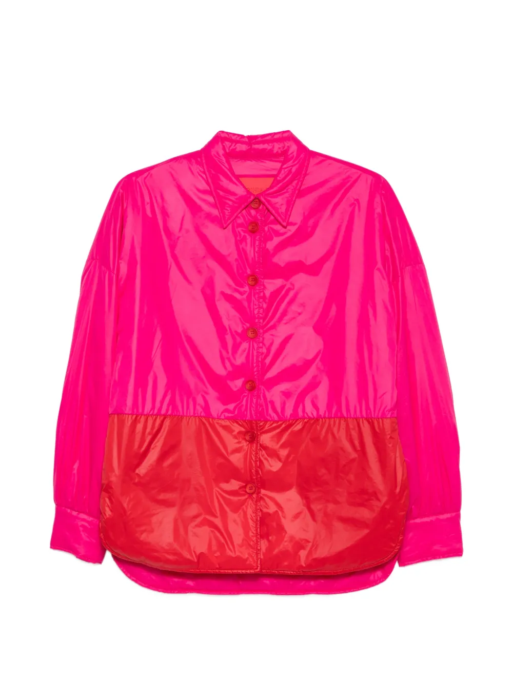 VIRGINIA BIZZI colour-block padded coat