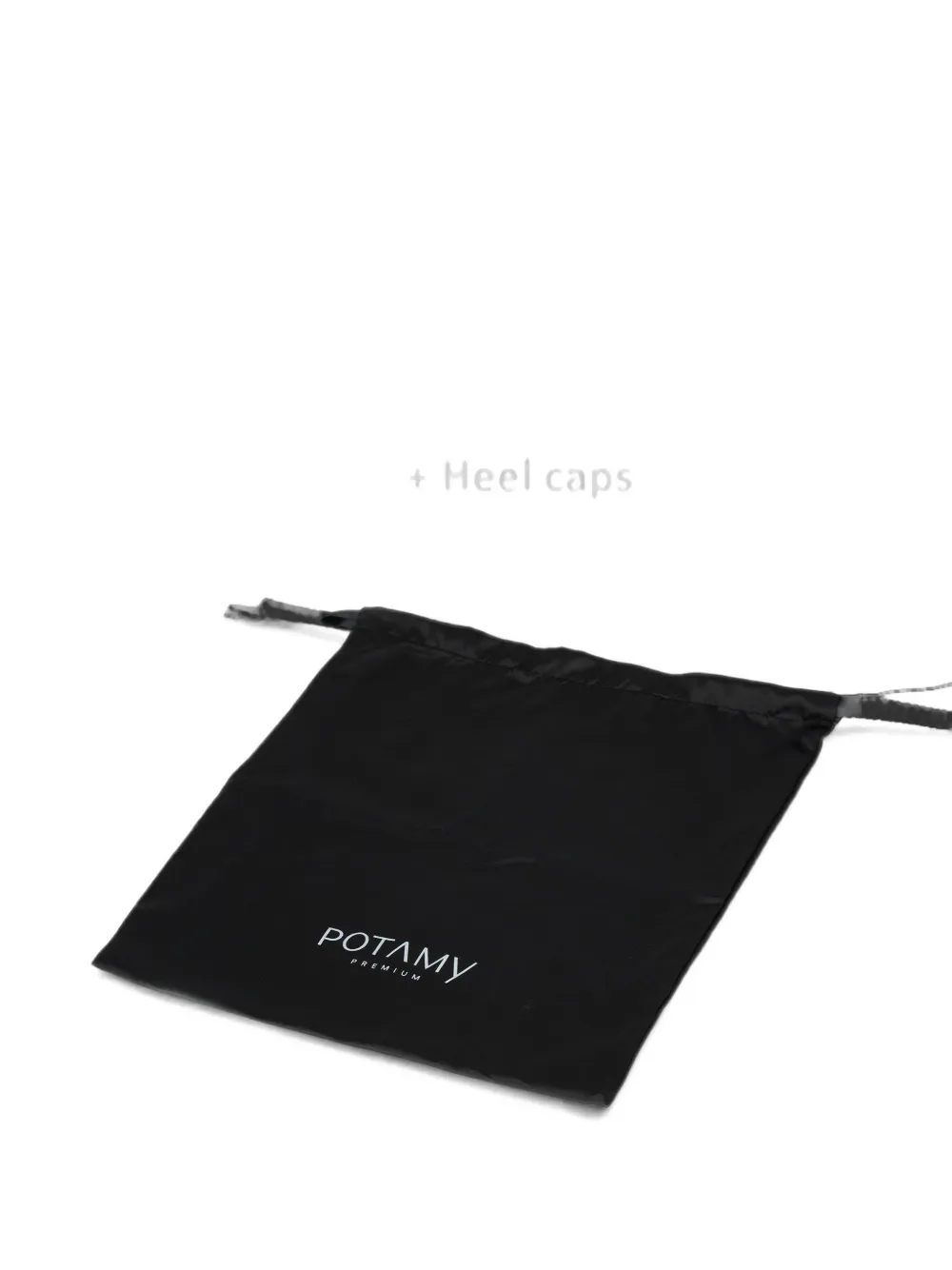POTAMY cylinder-heel leather pumps Zwart