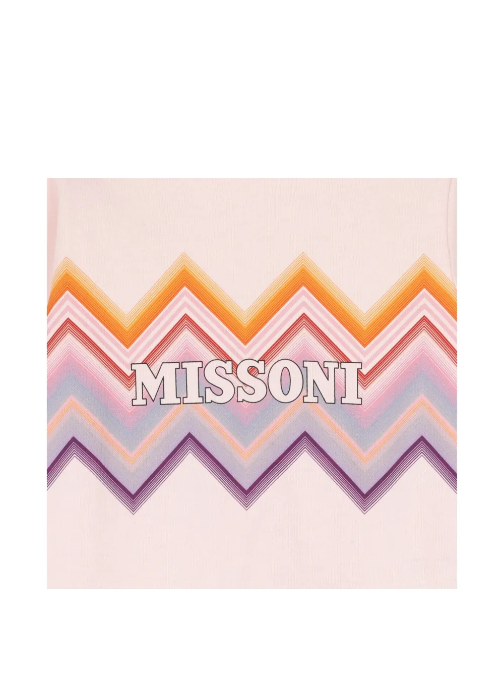 Missoni Kids Jurk met zigzagprint en lange mouwen Roze