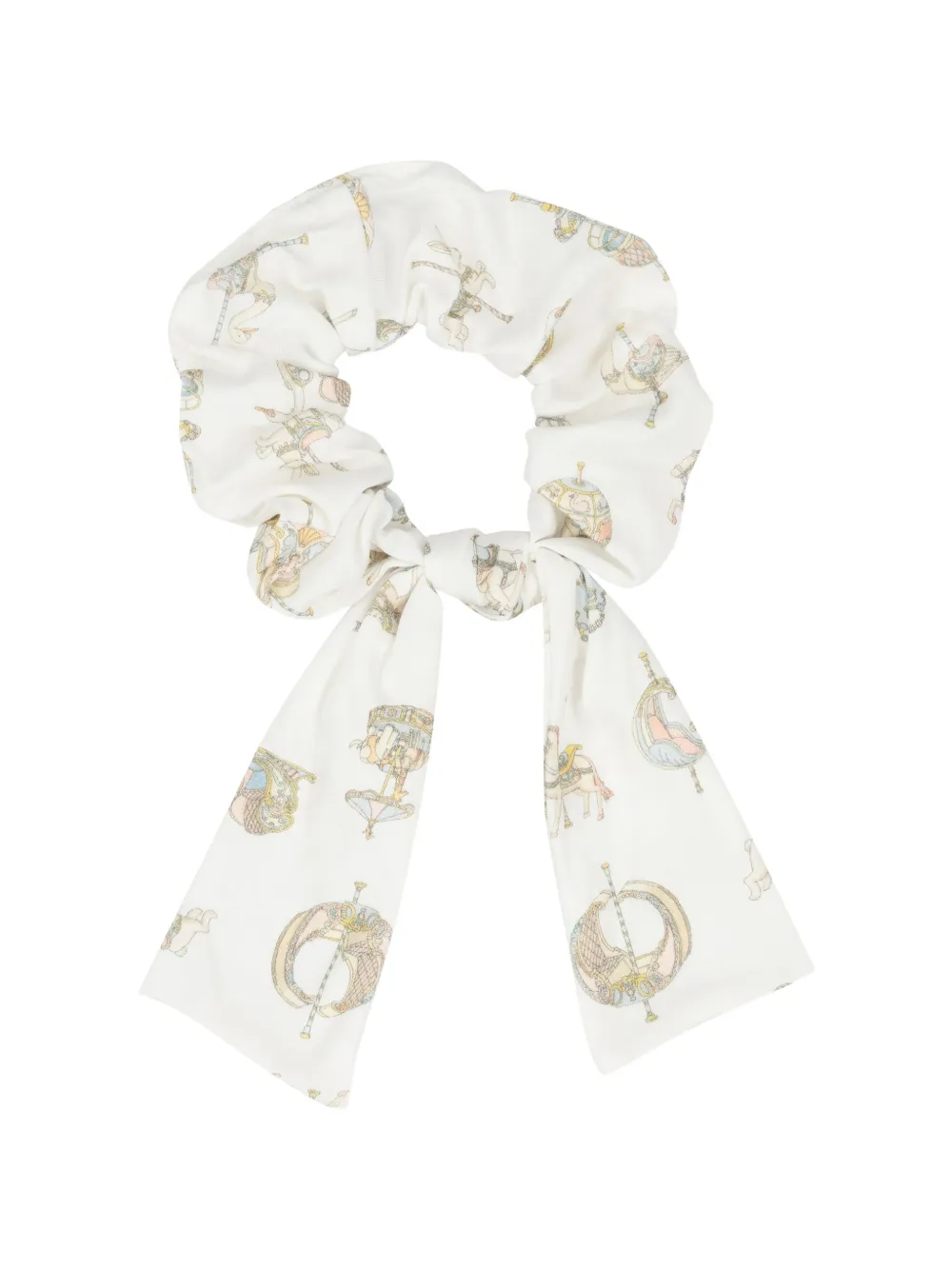 Atelier Choux Carousel bow scrunchie - Nude
