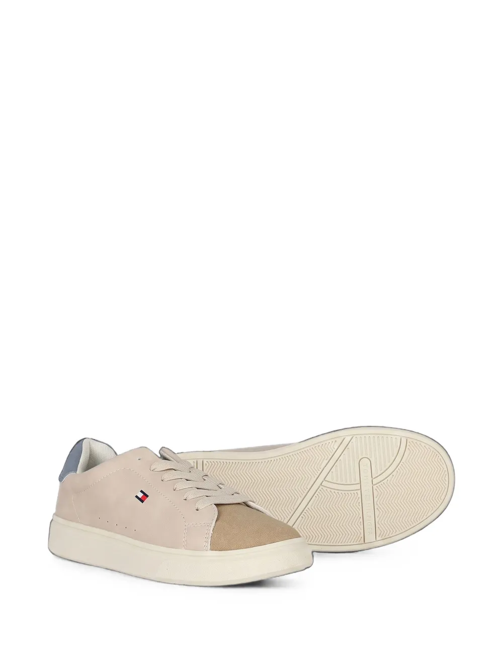 Tommy Hilfiger Junior logo-patch panelled sneakers Beige