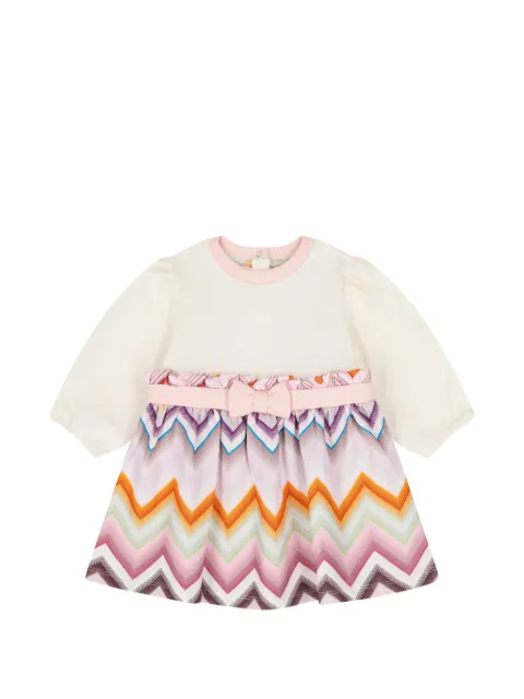 Missoni Kids kjole med zigzagtryk og sløjfedetalje