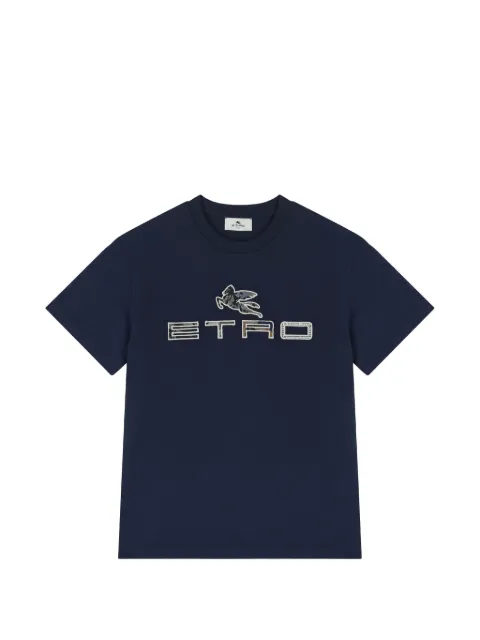 ETRO KIDS Pegaso logo-patch T-shirt