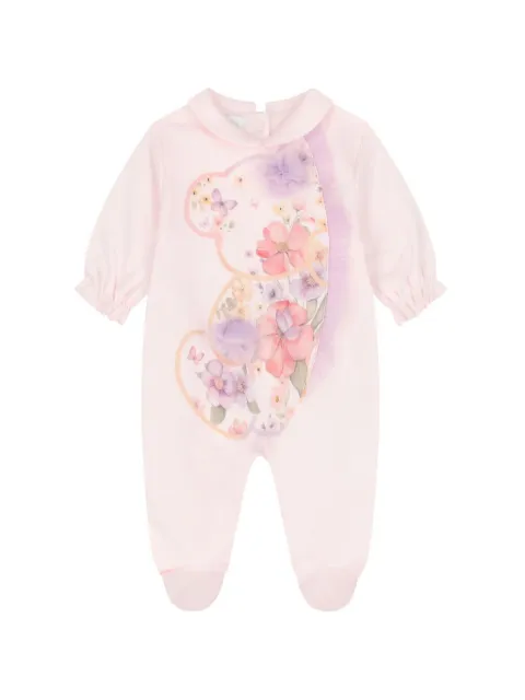 SOFIJA floral-print ruffled sleepsuit