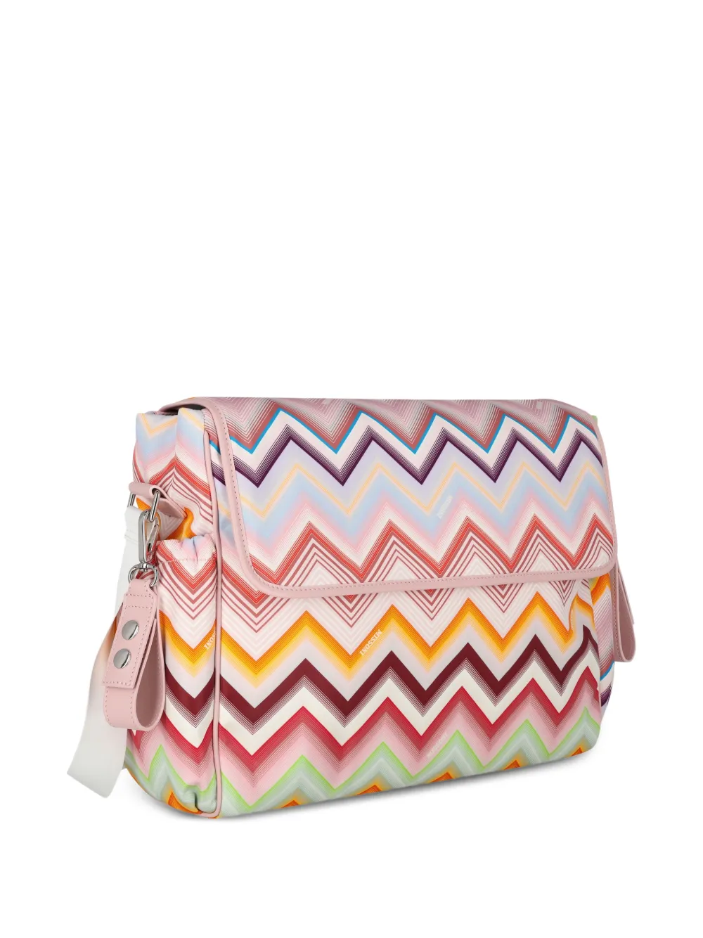Missoni Kids Luiertas met zigzagprint Roze