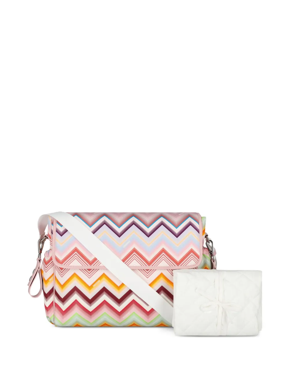 Missoni Kids Luiertas met zigzagprint Roze