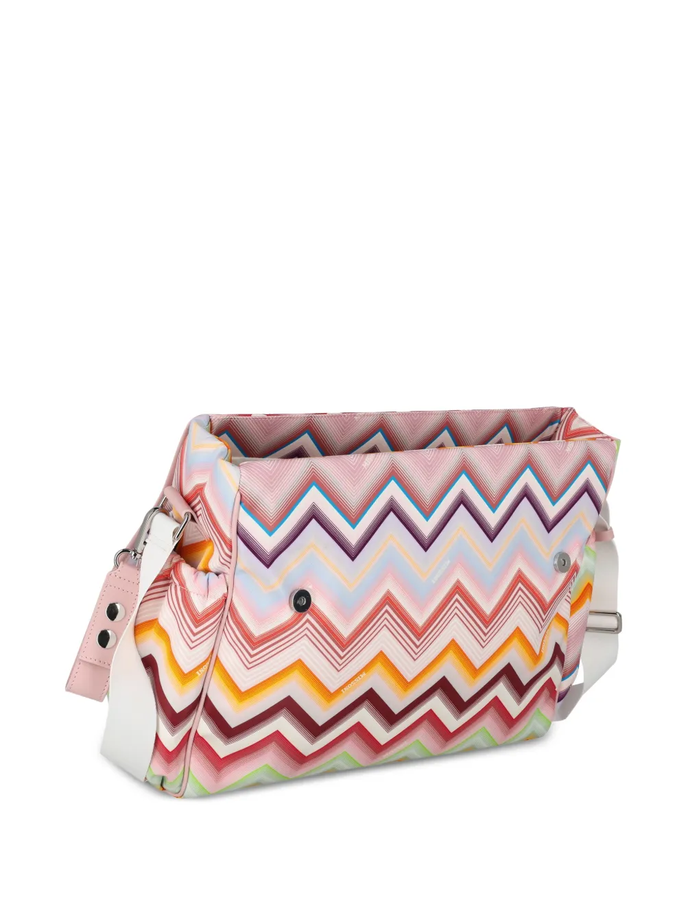 Missoni Kids Luiertas met zigzagprint Roze