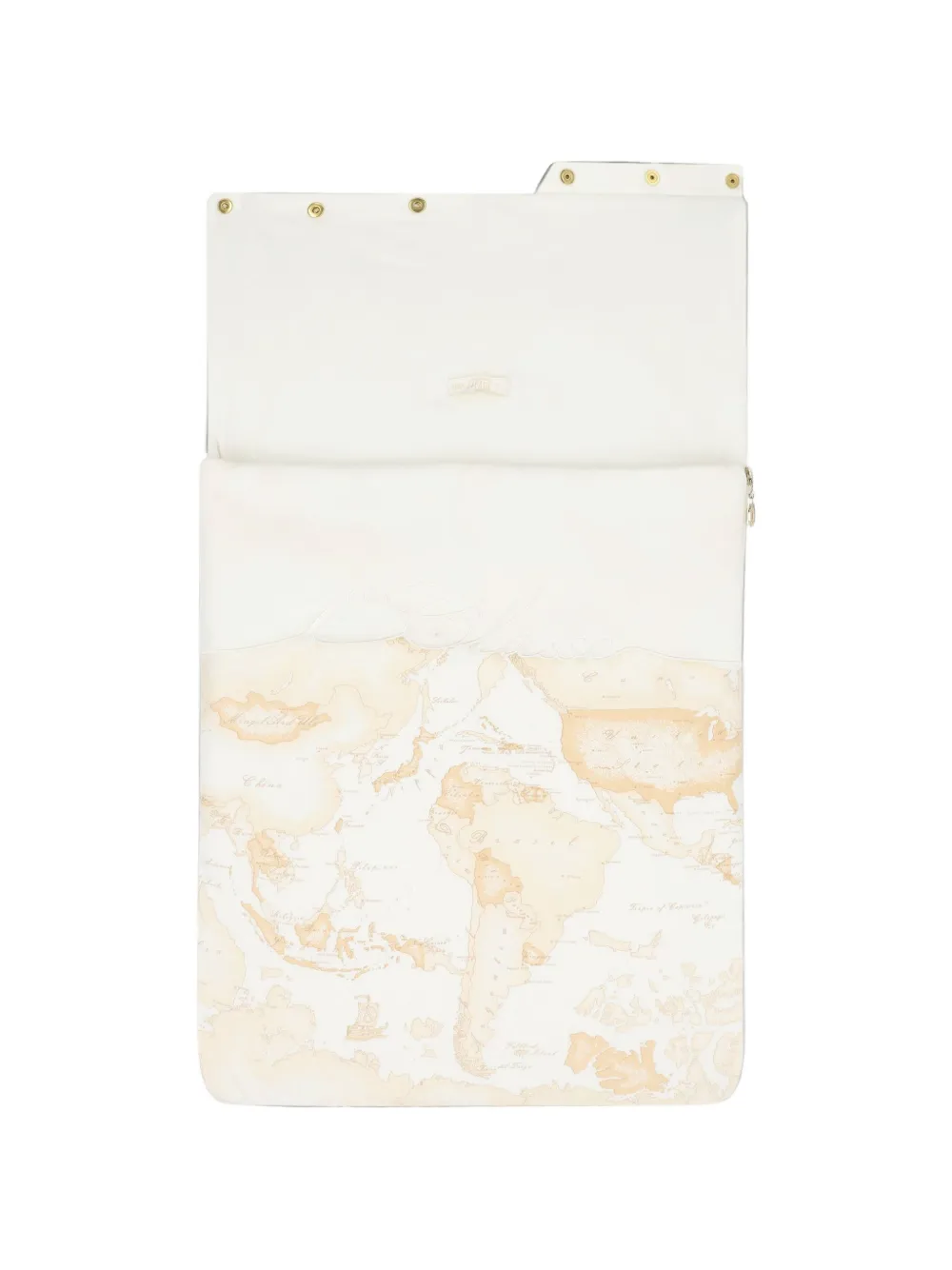 Alviero Martini Kids Geo slaapzak met kaartprint Wit